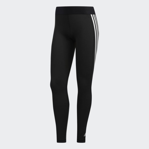 Adidas Alphaskin Long Tights 3SWomens - Black Large - Picture 2 of 4
